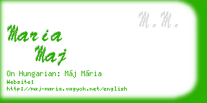 maria maj business card